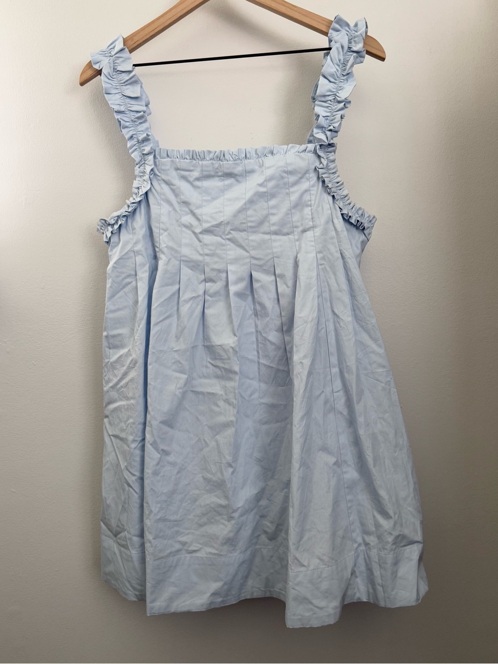 Runway Scout Women’s 14 Baby Blue Babydoll Mini Dress Ruffle Pleated Coquette‎